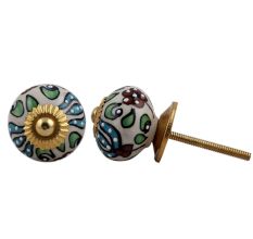 Trishul Design Ceramic Knob