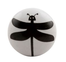 Black Butterfly Flat Ceramic Wine Stopper