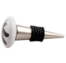 Black Butterfly Flat Ceramic Wine Stopper