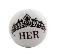 Her Ceramic Flat Wine Stopper