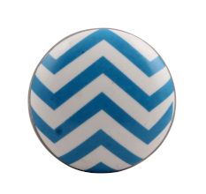 Turquoise Wave Flat Ceramic Wine Stopper