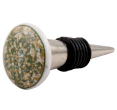 Green Floral Flat Ceramic Wine Stopper