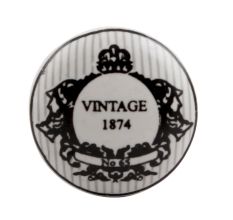 Vintege 1874 Flat Ceramic Wine Stopper