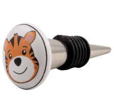 Tiger Flat Ceramic Wine Stopper
