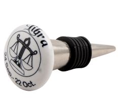 Libra Flat Ceramic Wine Stopper