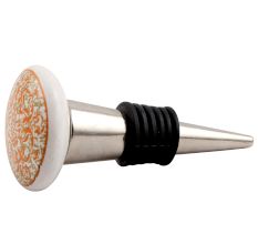 Floral Pattern Flat Ceramic Wine Stopper