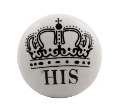 His Ceramic Flat Wine Stopper