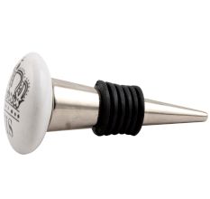 His Ceramic Flat Wine Stopper