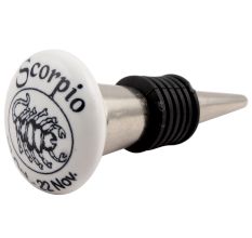 Scorpio Flat Ceramic Wine Stopper