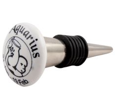 Aquarius Flat Ceramic Wine Stopper