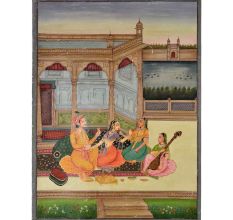 Painting of narratives of Mughal era 47.5 X 35