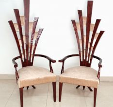 Pair of Designer Living Room Chair-Broken Arrows