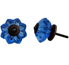 Blue Glass Knob, Small