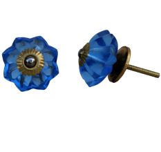 Blue Glass Knob, Small