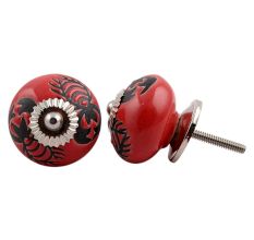 Red Scorpion Painted Knob