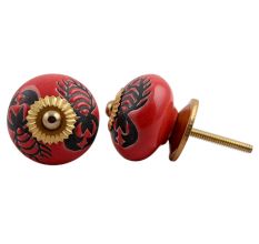 Red Scorpion Painted Knob