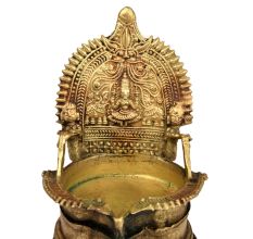 Old Indian Ethnic Ritual Bronze Oil Lamp