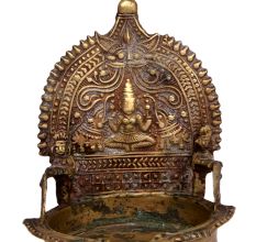 Lakshmi Bronze Candle Holders