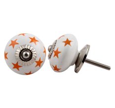 Orange Star Ceramic Knob