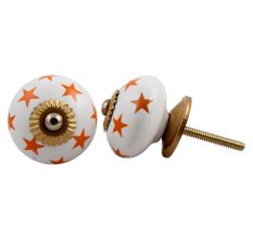 Orange Star Ceramic Knob