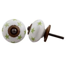 Green Star Ceramic Knob