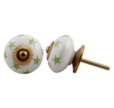 Green Star Ceramic Knob