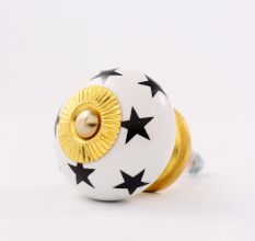 Black Star Ceramic Knob