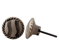 Black And Cream Curve Design Knob