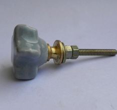 Light Grey Dotted Star Shaped Knob