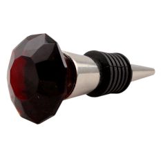 Red Diamond Glass Wine Stopper