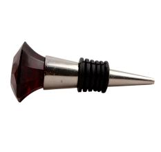 Red Diamond Glass Wine Stopper