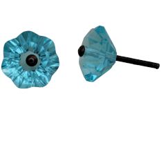 Light Blue Floral Knob