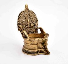 Ornate Gajalaxmi Bronze Lamp