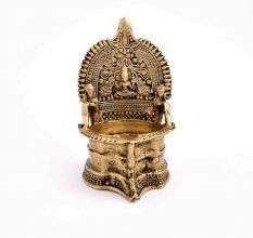 Ornate Gajalaxmi Bronze Lamp