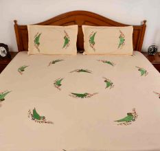 Parrot Circular Pattern Bedsheet