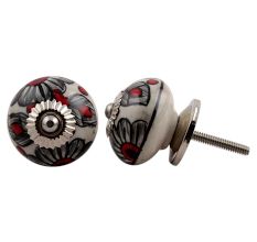 Handpainted Black Sunflower Knob