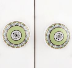 Pea Green Ceramic Knob