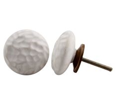 White Solid Flat Drawer Knob