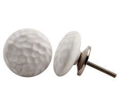 White Solid Flat Drawer Knob