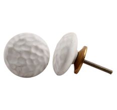White Solid Flat Drawer Knob