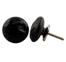 Black Solid Flat Drawer Knob