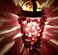 Vintage Purple Grape Lamp Hanging