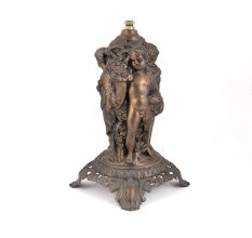 Three Cherub Table Lamp