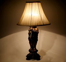 Lady Statue Metal Sculpture Lamp