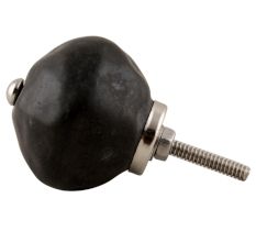 Solid Black Round Ceramic Knobs