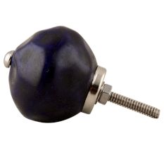 Solid Navy Blue Round Knobs