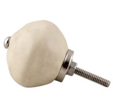 Solid Cream Ceramic Knobs