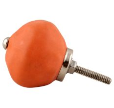 Solid Orange Ceramic Knobs