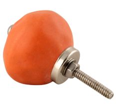 Solid Orange Ceramic Knobs