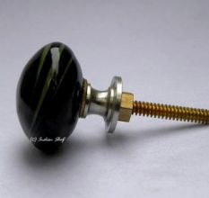Black with Green Centre Knob